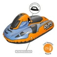thumbnail image 2 of CocoNut Outdoor: Quad Racing Snowmobile Sled - Orange & Blue, 50x20" Inflatable Toboggan, Cold Resistant PVC, Outdoor, 200lb Cap, Kids-Teens-Adults 8+, 2 of 7