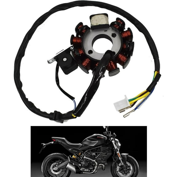 munirater 11 Pole/Coils Magneto Ignition Stator Replacement for 150cc GY6 Scooter Engines with DC System