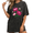 Black-3, variant on Giffimy Women's Vintage Sunflower Bouquet Graphic Oversized Short Sleeve T-shirt Floral Washed Tee