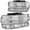 Chrome, variant on DNA Motoring For 99-02 Silverado 00-06 Suburban Tahoe Headlight Bumper Parking Lamps Smoked Clear