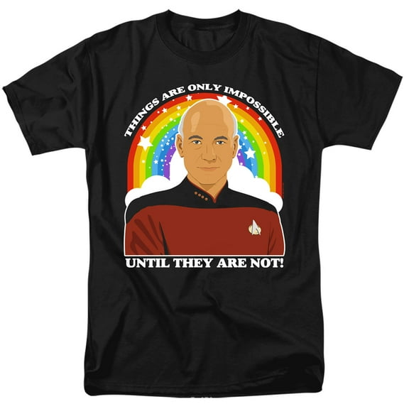 Star Trek The Next Generation Impossible Adult 18/1 T-Shirt Black