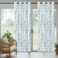 thumbnail image 5 of Outdoor Curtains for Patio Waterproof, Aqua Grey Botanical Outdoor Privacy Panels Grommet, Spring Floral Summer Farmhouse Blackout Outside Curtains for Porch/Cabana/Pergola/Gazebo 54"x84", 2 Panels, 5 of 8