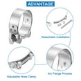 thumbnail image 3 of Uxcell T-Bolt Hose Clamp 2Pack 48-51mm 304 Stainless Steel Intake Intercooler Clamps, 3 of 4