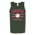 thumbnail image 2 of Wild Bobby City of Toronto Basketball Fantasy Fan Sports Mens Tank Top, Forest Green, Medium, 2 of 5