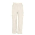 thumbnail image 5 of DHFJKG Womens Corduroy Pants High Waisted Elastic Drawstring Cargo Loose Fit Wide Leg Joggers Pants With Pockets Stylish Trousers, 5 of 5