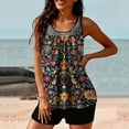 thumbnail image 4 of XUNKUSGA Womens Tankini Bathing Suits Fashion Loose Floral Two Piece Bathing Suits Classic Blouson Tank Top with Boy Shorts Breathable Lightweight Tankini Swimsuits for Women S-2XL, 4 of 6