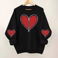 thumbnail image 2 of Valentines Day Gifts for Her Women's Cute Heart Tee Trendy 2026 Top Comfy Round Neck Pullover Stylish Long Sleeve Shirts Warm Casual Outfits Elegant Holiday Clothing Soft Relaxed Clothes, 2 of 6