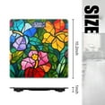 thumbnail image 2 of Bathroom Scale, Highly Accurate Digital Body Scale,Precisely Measures Weight up to 400 lbs-Vibrant Stained Glass Pattern Featuring Array Of Colorful Flowers, 2 of 4