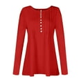 thumbnail image 4 of Long Sleeve Shirts for Women Fall Fashion Dressy Casual Blouses Trendy Pleated Tunic Tops, 4 of 6