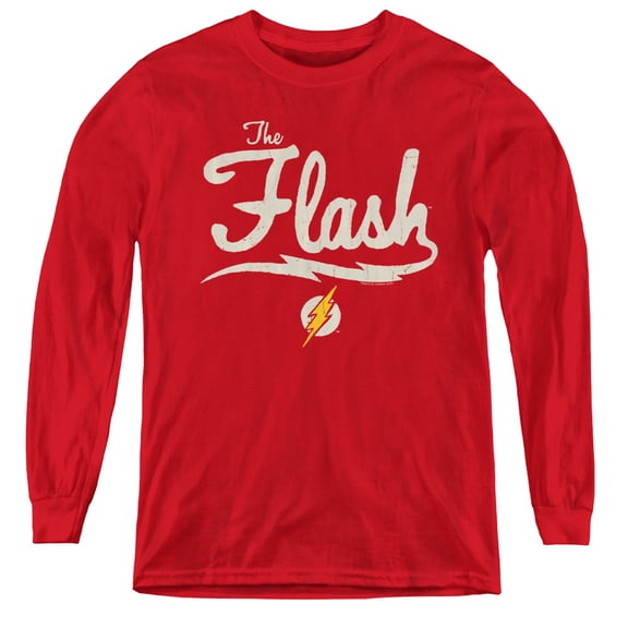 Jla - Old School Flash - Youth Long Sleeve Shirt - Medium