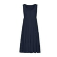 thumbnail image 6 of Women's Plus Size Dress Summer Dresses Fashion Holiday Summer Solid Color Eyelet Sleeveless Dress, 6 of 6