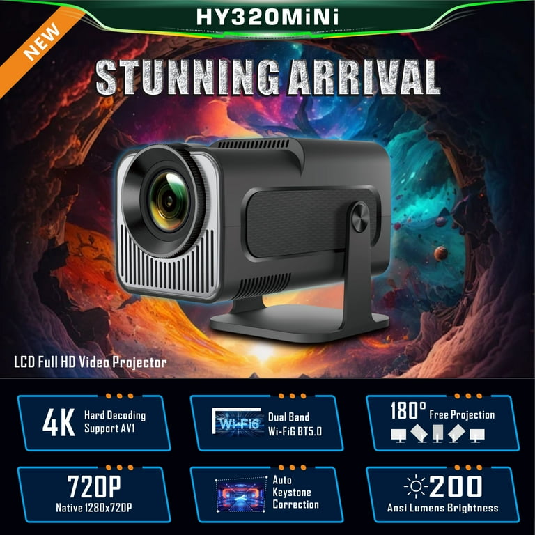 ZKON 2024 NEW HY320 Mini Newly Native 720P Android 11 4K