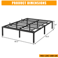 thumbnail image 2 of Twin Size Metal Bed Frame with Underbed Storage, Industrial Steel Platform Bed, Tool-Free Assembly, 12.8 Inch Clearance, Anti-Slide & Noise Reducing Design, 2 of 7