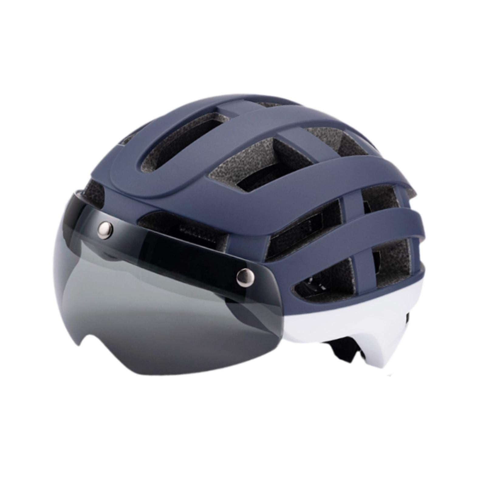DimyFew Bike Helmet Cycling Helmet Protective Adjustable Chin Strap Sports Helmets Bike Blue White