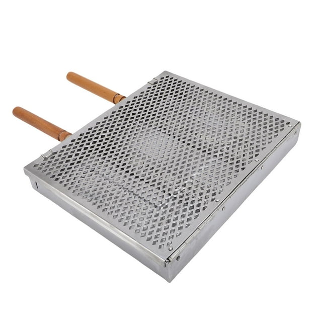 Cesta para parrilla de acero con divisores extraíbles y Malla fina, acesorio portátil para cocinar al aire libre, para párlico ideal, verduras, camarones y