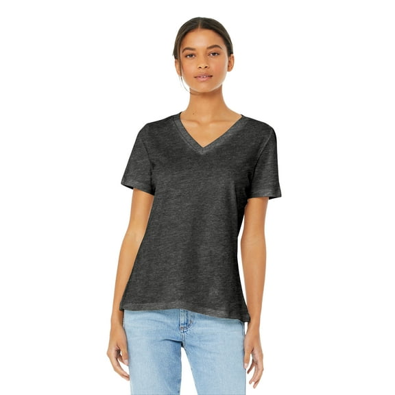 Bella Canvas Women's Relaxed Jersey Short-Sleeve V-Neck T-Shirt 6405
