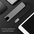 thumbnail image 2 of Injueey 6 en 1 de aleación de aluminio USB 3.0 Puertos Tipo-C Hub Usb-C a 4K HD Laptop Gigabit Ethernet Network PD Hub Juegos de teclado y mouse para computadora, 2 of 6