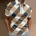 thumbnail image 2 of Sngxgn Men's Classic Fit Short Sleeve Polo Shirt(Khaki,XL), 2 of 4