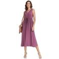 thumbnail image 3 of ANYJOIN Women's Sleeveless Tank Dress Summer Casual Swing Sundress Midi Dress with Pockets, 3 of 5