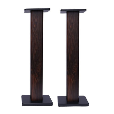 2pcs 36in Tall Bookshelf Speaker Stands Home Theatre Speaker Column Rack Surround Sound Support Holder