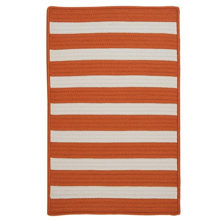 Colonial Mills Stripe It- Tangerine 4' square
