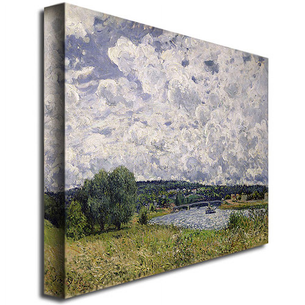 Trademark Fine Art "The Seine at Suresnes, 1877" Canvas Art by Alfred Sisley