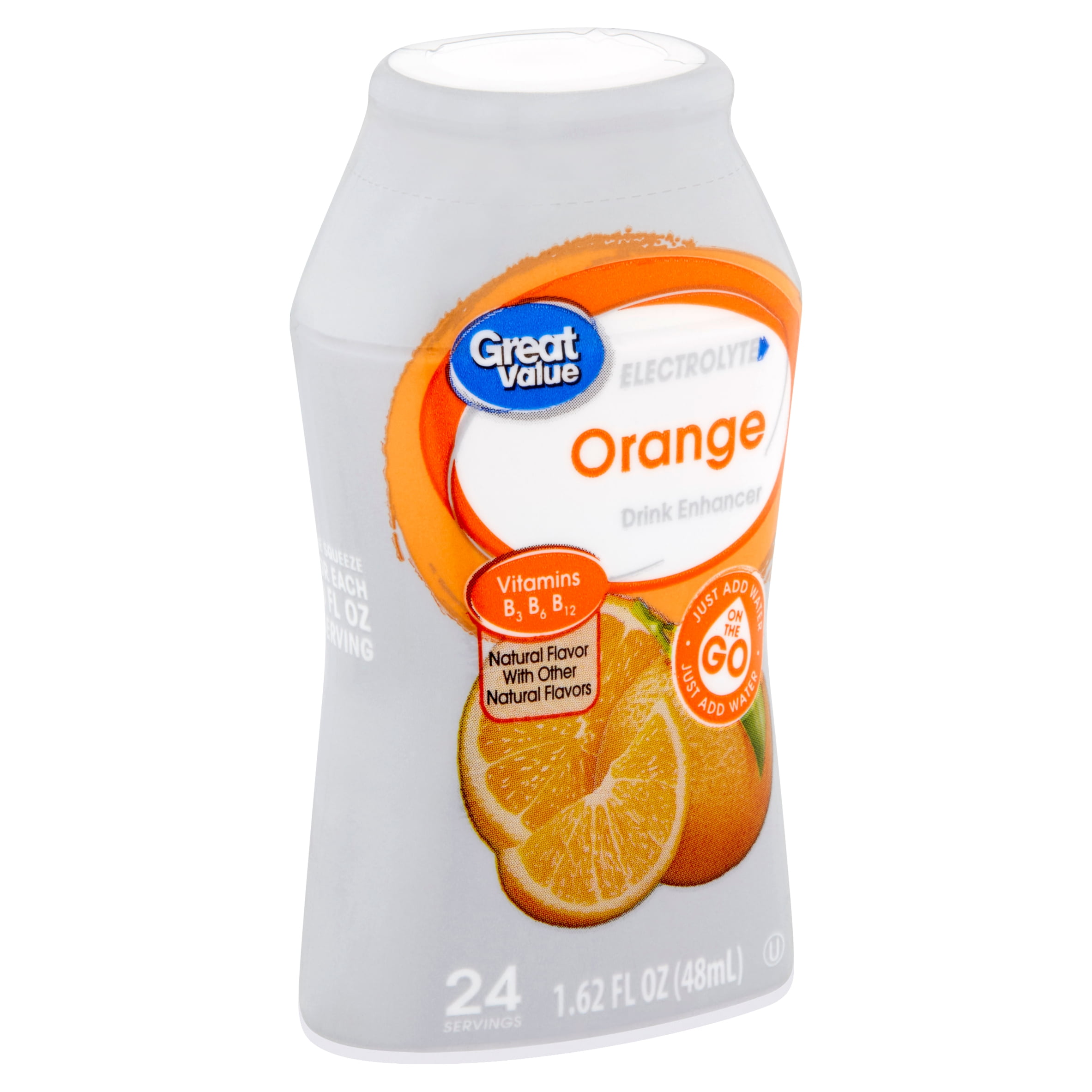 Great Value Electrolyte Orange Drink Enhancer, 1.62 Fl Oz