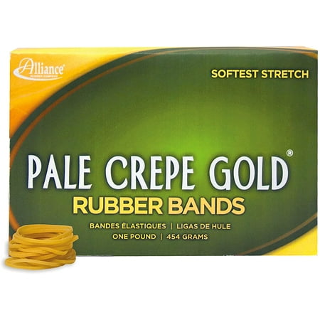 UPC: 0071815201258 | Alliance® Pale Crepe Gold® Rubber Bands  #12  1 3/4  x 1/16   1 Lb  Box Of 3 850