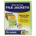 thumbnail image 3 of C-Line Write-On Poly File Jackets, Letter Size, Assorted Colors, Pack of 10, 3 of 3