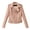 Pink, variant on Plus Size Zip Up Jacket for Women Long Sleeve Notched Lapel Motorcycle Coat Y2K Fall Style (Black,XXL)