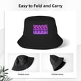thumbnail image 3 of ZNDUO Sun Hat for Men/Women, Foldable Bucket Hat for Beach, Hiking, Garden, Safari, Fishing, Etc, Tribal Purple Seamless Pattern, 3 of 8