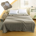 thumbnail image 4 of Summer Savings Clearance! Boovnll Throw Blanket - 47x80" Super Soft & Cozy Solid Color Lightweight Flannel Blankets - Machine Washable Microfiber for All Season Home, Living Room, Couch, Blanket, 4 of 6