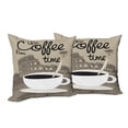 thumbnail image 6 of Ambesonne Coffee Throw Pillow Cover 2 Pack, Rome Landmark Drink Cup, 24", Tan Grey Yellow, 6 of 6