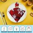 thumbnail image 6 of Shangniulu Christmas Cloth Napkins Dinner Table Napkins, Snowflake Solid Washable Reusable Polyester Napkins for Home Holiday Party Wedding 4 PCS, 6 of 7