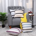 thumbnail image 2 of PiccoCasa 4 Pack Throw Pillow Cover Farmhouse Stripe decorate Cushion Cover, 18"x18", Brown, 2 of 7