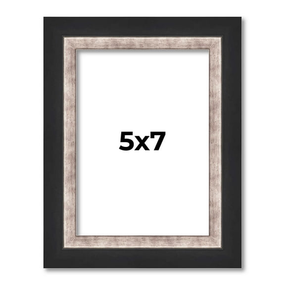 5x7 IN Frame Silver Real Wood Picture Frame Width 1.25 Inches | Interior Frame Depth 0.75 Inches |