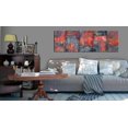 thumbnail image 2 of Tiptophomedecor Abstract Canvas Wall Art - Metal Mosaic: Red - Stretched & Framed Ready To Hang Art, 2 of 3