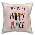 thumbnail image 2 of Creative Products This is My Happy Place Orange 16 x 16 Spun Poly Pillow, 2 of 3