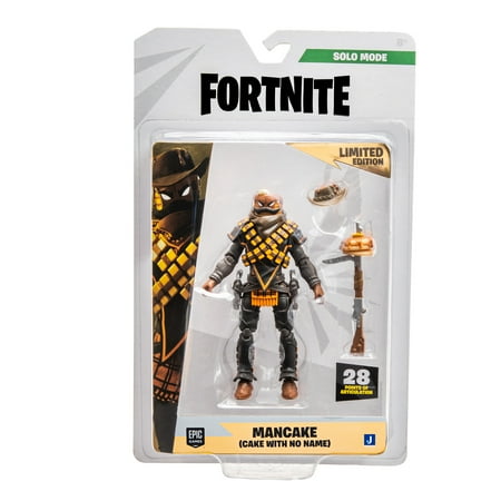 Fortnite Mancake (Cake with No Name) - 4 inch Articulated Figure with Josie Harvesting Tool