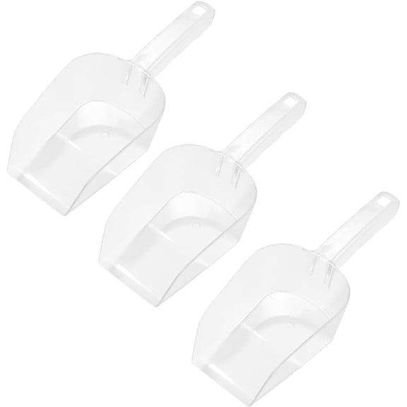 3PCS Large Plastic Ice Scoop, Multi-Purpose Scoop for Ice Machine, Flour, Sugar & Kitchen Dry Goods