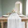 thumbnail image 6 of Sheer Table Runner,Nylon Mesh Embroidered Floral Table Dresser Cloth,Lightweight Foldable Table Decor Drape For Wedding Birthday Banquet Layout(White), 6 of 7
