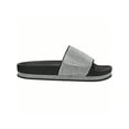thumbnail image 2 of Women Rhinestone Decor Outdoor And Indoor Glamorous Black Flat Slides Rhinestone Slide Sandals, 2 of 5