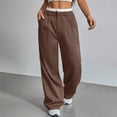 thumbnail image 5 of Women's Pants Fashion Casual Pants For Women Casual High Waisted Color Blocked Drape Striped Straight Leg With Wide Leg Patchwork Trousers, 5 of 7