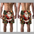 thumbnail image 3 of luoweisi Men's Beach Shorts Quick Dry Swim Trunks with Mesh Lining Merry Chrismas L, 3 of 5