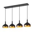 thumbnail image 3 of SC13354BK Artcraft Lighting Dash - 4 Light Island In Modern Style-8 Inches Tall and 8 Inches Wide-Black/Gold Finish, 3 of 5