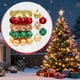 thumbnail image 1 of 30 bolas navideñas irrompibles de 2,36 pulgadas, surtido de adornos decorativos para fiestas de año Nuevo en interiores y exteriores., 1 of 9