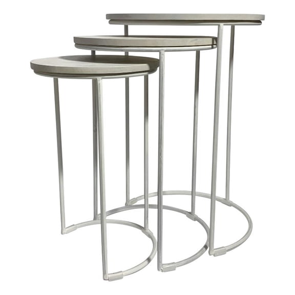 Mackintosh Round Nesting Tables - Whitewash
