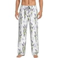 thumbnail image 2 of Kdxio Lavender Flowers Print Men's Sleep Pajama Pant Lounge Pants with Pockets, 2 of 8