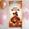 thumbnail image 4 of Colorful Theme Happy Thanksgiving Animal Character Autumn Leaves Banner for Fall Celebration Holiday Party Indoor Outdoor Decoration, 4 of 8