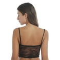 thumbnail image 3 of YONGHS Women Floral Lace Camisole Crop Top See Through Spaghetti Strap Vest S-L, 3 of 7